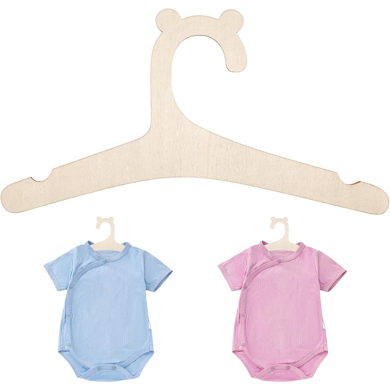 Baby Clothing Hangers - Babykledingrek Schattige beer Houten kinderkledinghanger Thuis