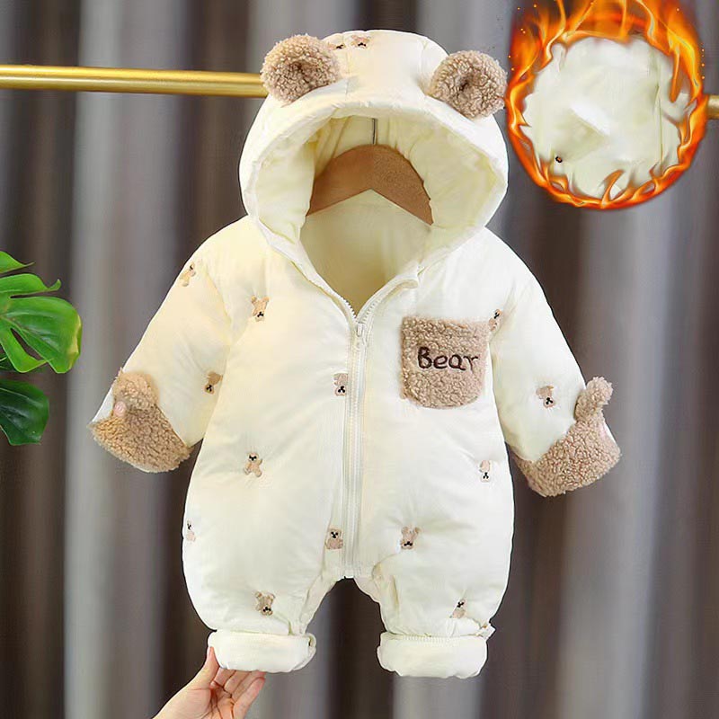 Baby Clothing Zip - Winter pasgeboren baby romper dikker katoenen