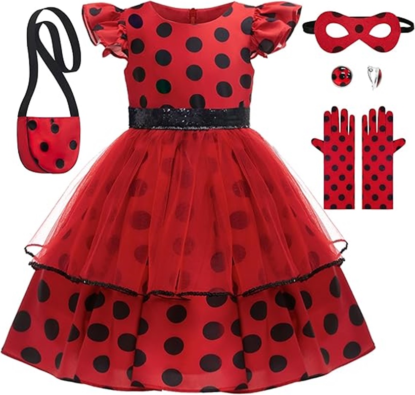 Baby Clothing Size - Meisjes Cosplay Kostuum Polka Dot Rode