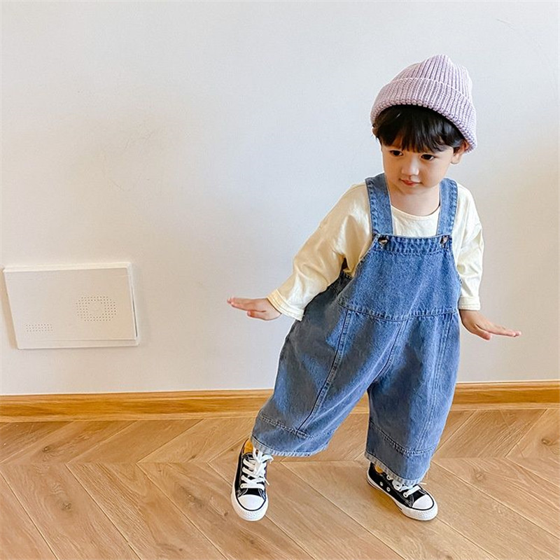 Baby Overall Denim - Herfst Nieuwe Kinderen Losse Wijde Pijpen