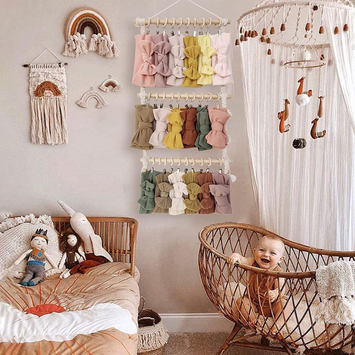 Macrame muur opknoping Boho ho - Baby Clothing Hangers recensie en prijs
