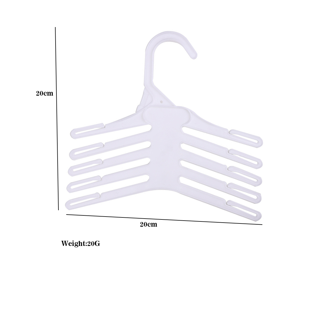 Wit 20 stuks plastic antislip  - Baby Clothing Hangers recensie en prijs