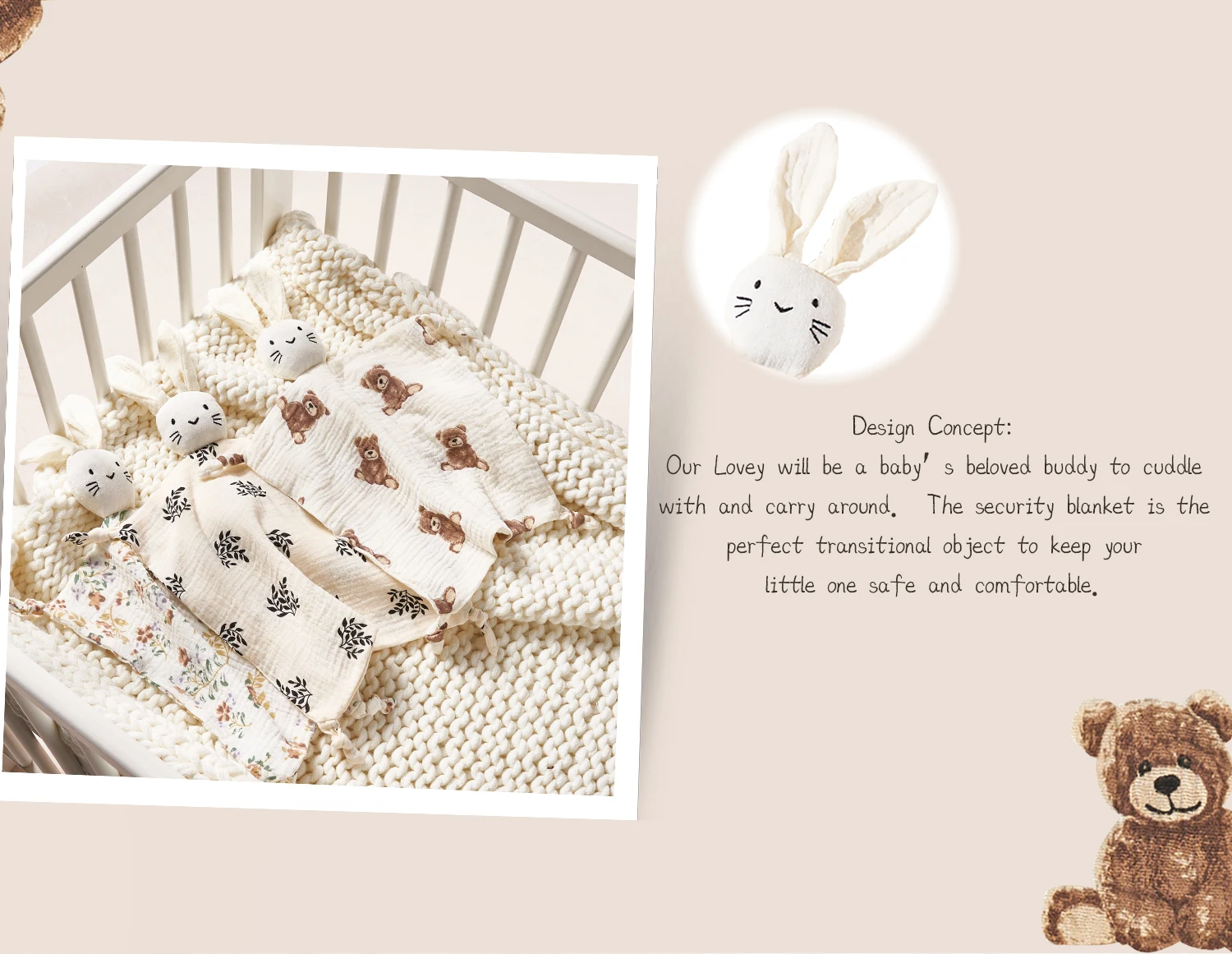 Babyknuffeldoek: Zacht konijne - Baby Clothing Fabric recensie en prijs