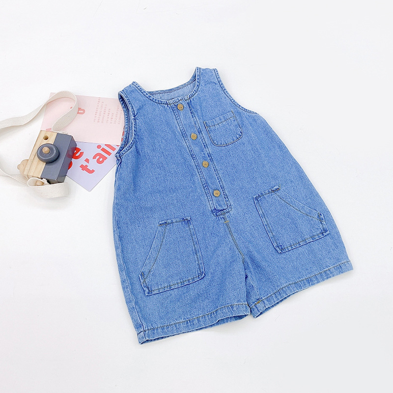 2026 Zomer Koreaanse stijl mou - Baby Overall Denim recensie en prijs